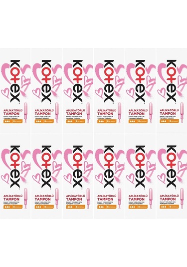 Kotex Aplikatörlü Tampon Normal 72 Li Set