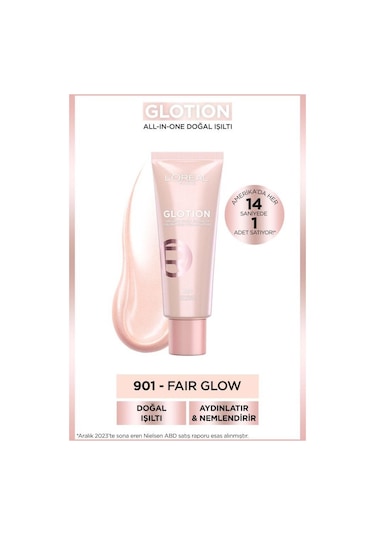 L'Oréal Paris Glotion All-In-One Doğal Işıltı 901 - Fair Glow 40 ML