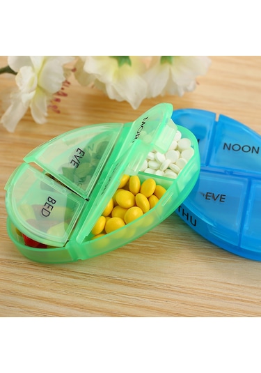 Haftalık Hap Organizatör 7 Gün Hap Kutusu Kasa Tıp Beyaz Diğer