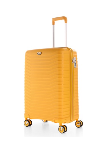 Ultra Dayanıklı 3'lü Set Valiz & Bavul Sarı-1394 Sarı