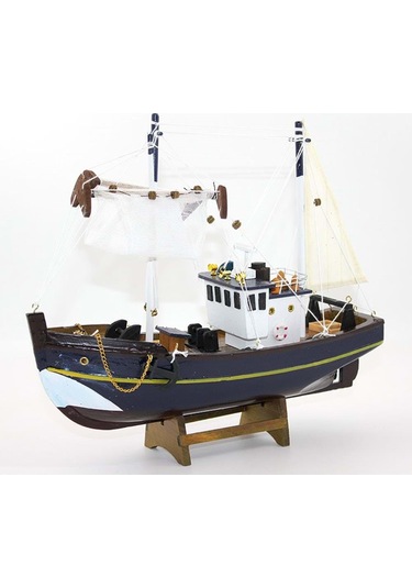 Ahşap Gemi Biblo Dekoratif Hediyelik