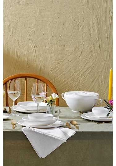 Emsan Fine Bone Freya Yuvarlak Gold 60 Parça 12 Kişilik Yemek Takımı