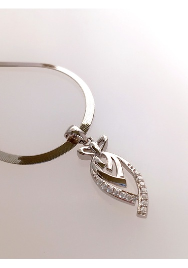 925 Ayar Gümüş Baykuş Tasarım Şık Kadın Kolye Doğum Günü Hediye Gümüş - Rodyum