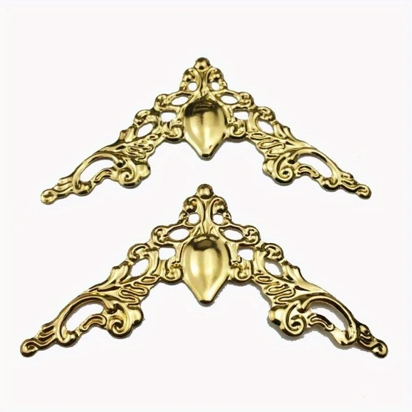 Globalbloom 40 Adet Metal Köşe Braketi, Gümüş Renk, Dekoratif Mobilya Koruması