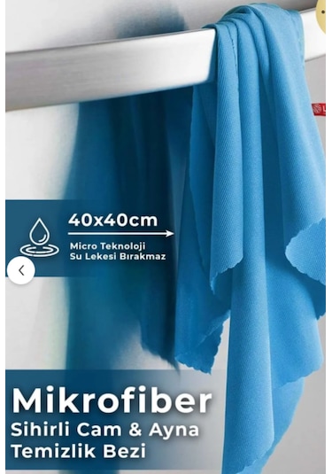 Mikrofiber 4'lü 40 40 Su Emici İz Bırakmayan Antibakteriyel Cam T