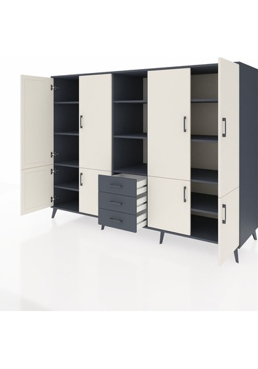 Kronos Dolap 11 Raflı 3 Çekmeceli 8 Kapaklı 220x59x163 Antrasit-a Antrasit-aytaşı/antrasit Kronos Dolap 11 Raflı 3 Çekmeceli 8 Kapaklı 220x59x163 Antrasit-a Antrasit-aytaşı/antrasit