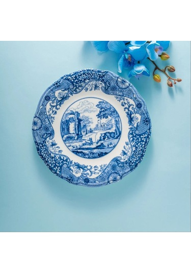 Fecra Vintage Blue Supla 33 Cm Beyaz - Mavi