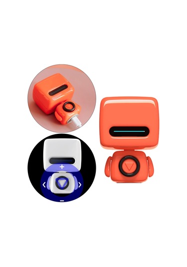 Dolıty Mini Robot Kablosuz Bluetooth 5.0 Hoparlör Turuncu