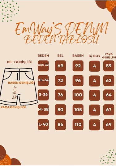 Viking'S Line Kadın Yüksek Bel Katlamalı Paça Jean Şort