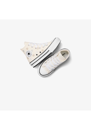 Converse Chuck Taylor All Star Platform Florals Çocuk Krem Sneaker A13448c Krem