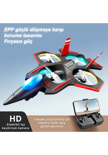 S152 Drone Fırçasız Motor 2 Batarya İle 20 Dakika Uçuş 720p HD Kamera Işıklı Drone
