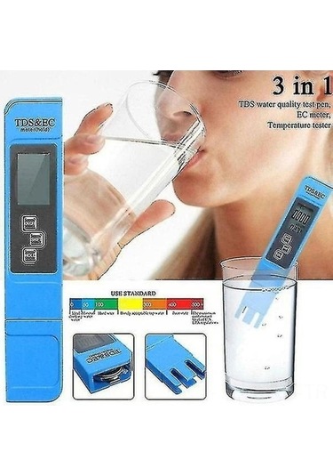 Trendooze Su Kalitesi Ölçer - Akvaryum Ve Havuz İçin, Kapsamlı Test Cihazı, Lcd Ekranlı Saflık Aracı