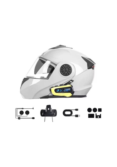 N3x Rgb Işıklı Intercom 3 Kişi Bağlantılı 1000mah Motosiklet Bluetooth Kulaklık Seti