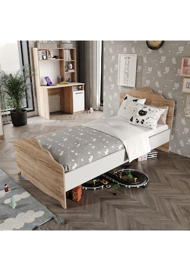 Afilli Ildır Cocuk Odası Takımı Tamamı Mdf Flora Ve Beyaz Flora Beyaz