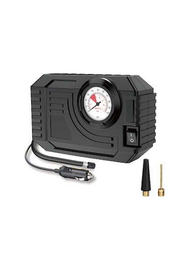 Carsun C3011 Araba Hava Kompresörü 12 V Taşınabilir Elektrikli Araba Lastik Şişirme Pompası İle Lastik Basınç Göstergesi/led Işık