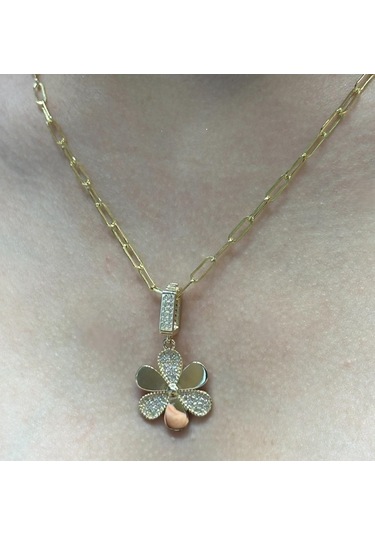 Altın Yonca Model Kolye Ucu 28196-014