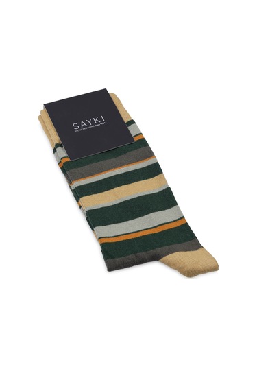 Haki Desenli Pamuklu Soket Çorap 33706 Model24