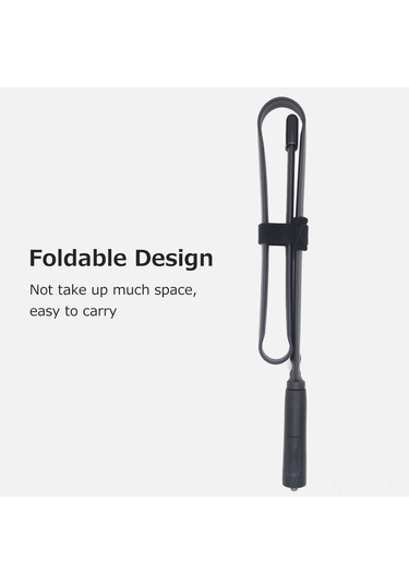 Lemestar 72cm Katlanabilir Sma-erkek Anten, Çift Bantlı Vhf/uhf 144/430mhz , Yüksek Kazanç 2.15-5.0dbi , Uygulama Genişi