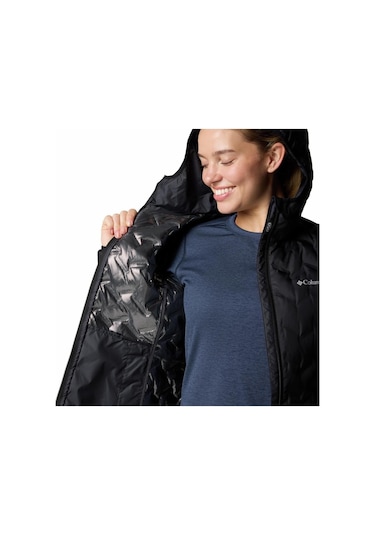 Columbia Wk2769 Delta Rıdge Iı Down Hooded Jacket Kadın Siyah Mont Siyah Siyah