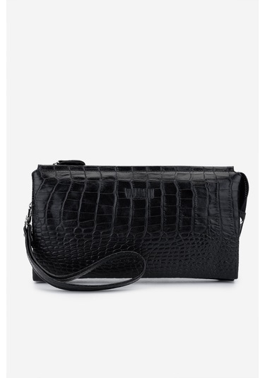 Valmenti Erkek Hakiki Deri Siyah Kroko El Çantası 147 892 Erk Cnt Y25 Sıyah Kroko Siyah