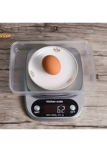 Honeybeeshop 1 Adet Hassas Dijital Mutfak Terazisi 10kg Kapasite 1g Dogruluk Lcd Ekran Otomatik Kapanma Pil İle Calisir Plastik Malzeme Firinlama Icin -
