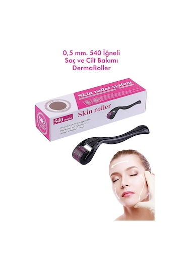 Jiyu Titanyum Uçlu 540 İğneli Cilt Yenileyici Derma Roller 0.5 MM