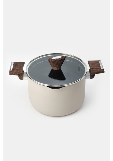 Krem Titanium Kaplama 22 Cm Makarna Tenceresi Krem