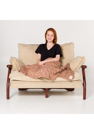 Serenita Saç Örgü Triko Tv Battaniyesi Throw Koltuk Şalı (538861470)-110X160