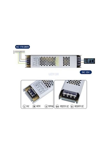 Noas 12 Volt 25a 300w Super Slim Trafo