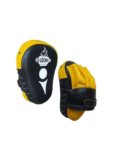 Aksaspor Leon Ultimate Hakiki Deri Boks Ve Kick Boks El Lapası Ellik Sarı
