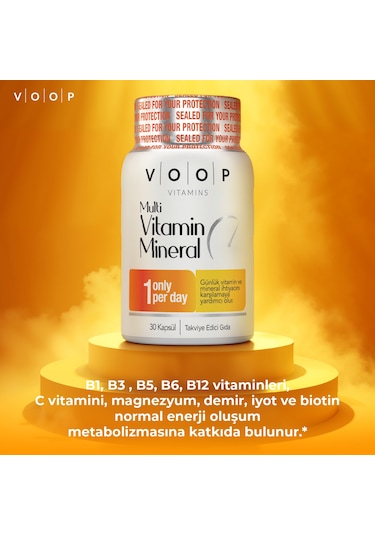 Voop Multivitamin Multimineral 30 Kapsül