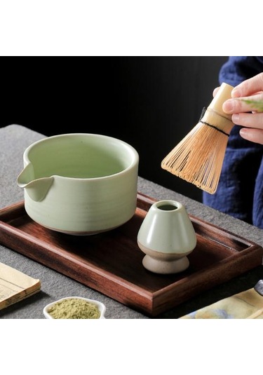Bambu Matcha Çırpıcı Çay Kaşığı El Yapımı Geleneksel Japon Chasen Karıştırma Fırçası Diğer
