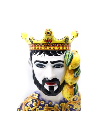 Moor Dekoratif Desenli Büst Heykeli