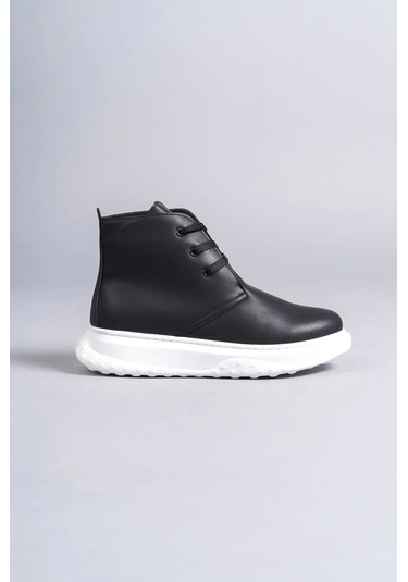 Slw204 Franca Bağcıklı Cilt Erkek Spor Bot Bt Siyah Siyah