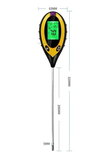 Ganzhoushop Toprak Irfora Fonksiyonlu Dijital Çok Fonksiyonlu Cihaz Analiz 4in1 Dc - Pratik Ve Hassas Ölçüm Aleti