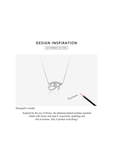 Wostu Wedjat Göz Gümüş Gerdanlık Kolye 925 Ayar Gümüş Antik Mısır Horus'un Gözü Kolye Kolye Kadınlar İçin Güzel Takı