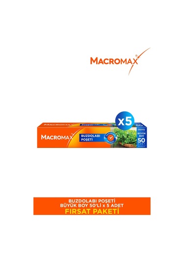 Buzdolabı Poşeti Büyük Boy - 50 Li Paket X5