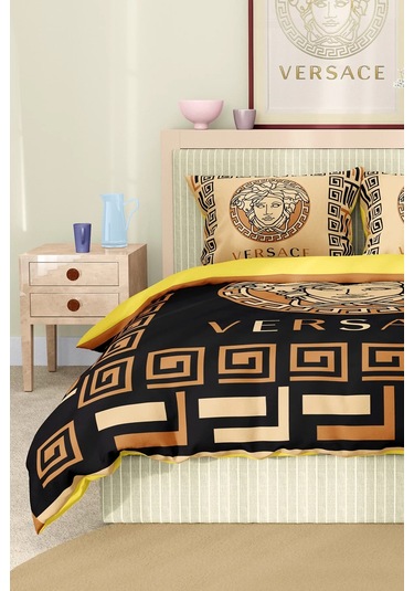 Marka Nevresim Takımı Çift Kişilik Pamuklu Saten Kumaş 6 Parça 3d Dijital Baskı Duvet Cover Set Model No:100 Renkli