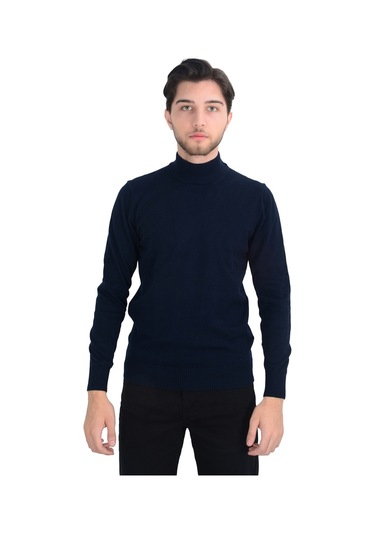 Cengiz İnler Yarım Balıkçı Düz Slim Erkek Triko