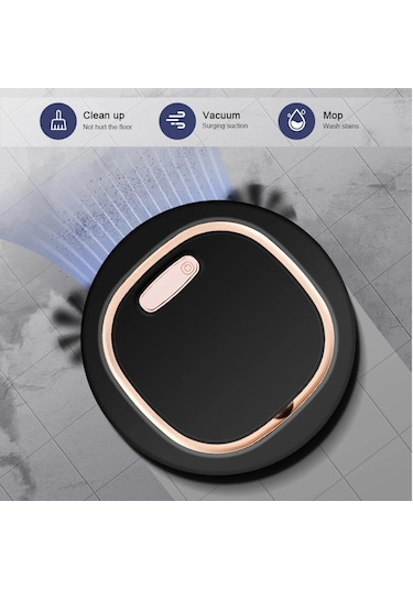 Yeni Süper Sessiz Kablosuz Elektrikli Süpürge Robotu 3 In 1 Süpürme Mop Ev Blue Mavi
