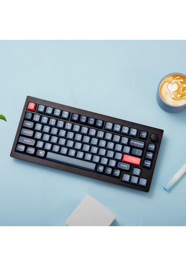 Keychron V1 Max Rgb Tkl Mekanik Red Switch 2.4 Ghz Kablosuz İngilizce Siyah Klavye