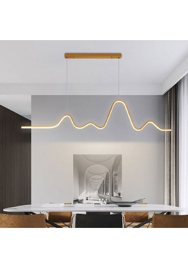 Gold / Papara / 120 Cm / Sarkıt Avize / 3 Renk Işık / 3 Yıl Garan Gold Boya