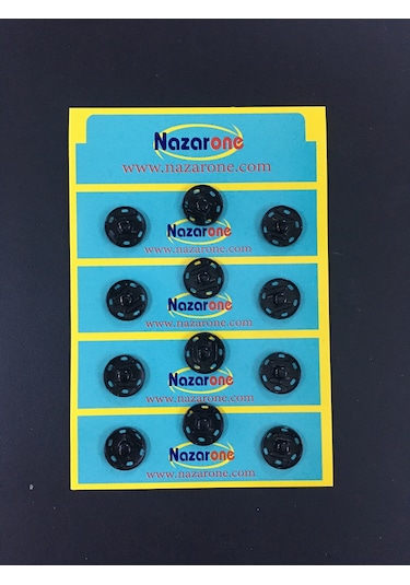 Demir Siyah 19 Mm. Çıt Çıt Elle Dİkilen ( 12 Adet )