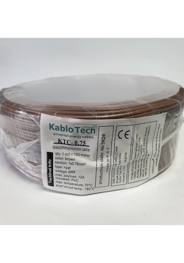 Kablotech 0,75 Nyaf Kablo Kahverengi