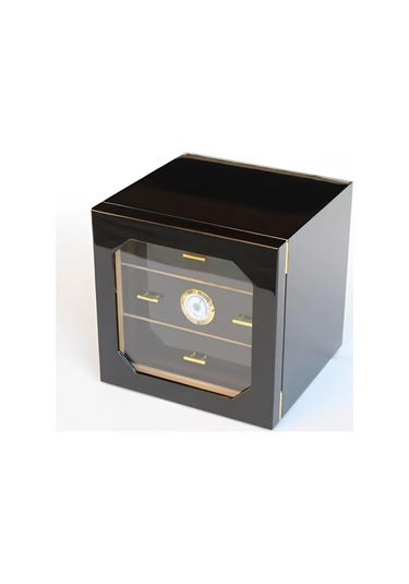 Parmida Humidor Puro Saklama Kutusu Üç Çekmeceli - Siyah