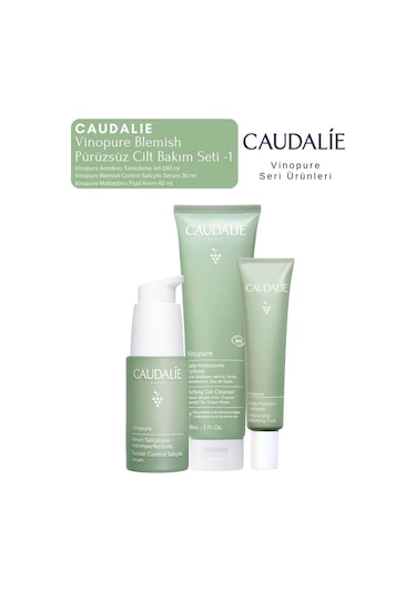 Vinopure Blemish Pürüzsüz Cilt Bakım Seti -1 Serum - Krem -temizleme Jeli Orijinal Boy