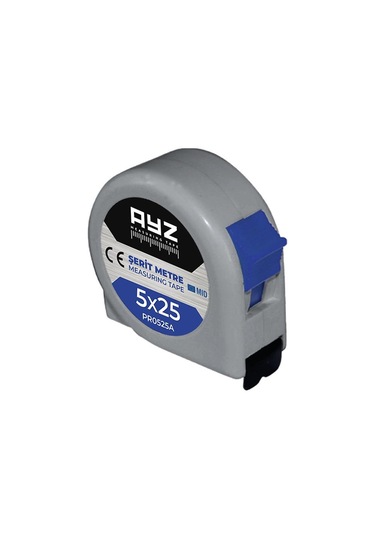 Ayz 5x25 Gri Şerit Metre