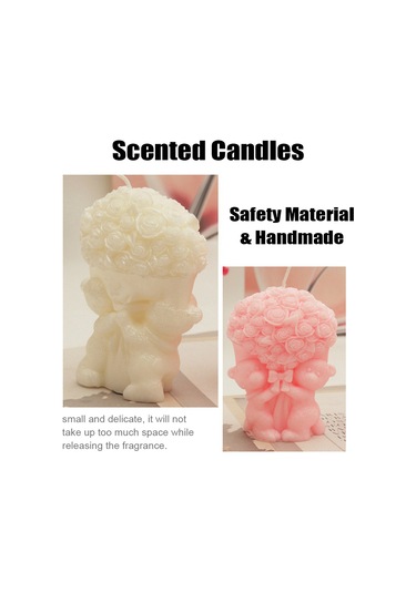 Yifomall Romantik Ayı Şekilli Soya Mumu - Uzun Süren Koku & Dekoratif Hediye