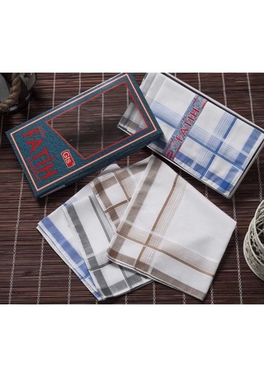 Fatih Kutulu 40x40 Cm 12 Adet Kumaş Mendil Fm 02 Çok Renkli