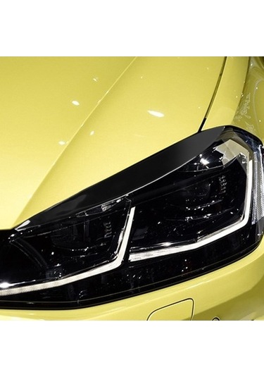 Novahub Volkswagen Golf 7 / 7.5 2013-2018 İçin Siyah Kaş Dekor Etiket, Yumuşak Araba Farı Kaş Siyah